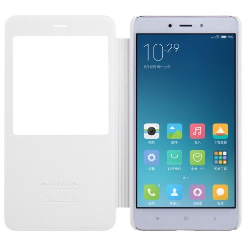 Чехол-книжка Nilkin Sparkle White для Xiaomi Note 4X (Белый) — фото