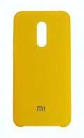 Силиконовый чехол с матовой текстурой для Xiaomi Redmi 5 Plus (Жёлтый) — фото
