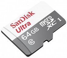 Карта памяти SanDisk Ultra microSDXC Class 10 64GB Card with Adapter — фото